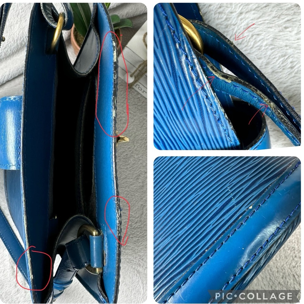 SALE! 💙Vintage 1993 LV Cluny Blue Epi Leather Bucket Bag - Picture 14 of 15